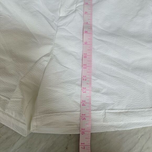 Walter Hagen Clubhouse 5” Seersucker Traditional golf Shorts Sz 6 White NWT - Picture 7 of 7